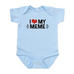 CafePress I Love My Meme Infant Bodysuit - Cute Infant Bodysuit Baby Romper