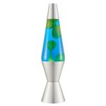 Lava Lamp 2124, Green Wax, Blue Liquid, Silver Base and Cap, Original 14.5 inch LAVA® Motion Lamp to Illuminate Your Mood