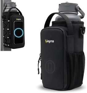 Veyro Magnetic Gym Bag with strong Magnetic Phone Holder - Gym water bottle bag holder for men and women - Compact Gym Crossbody Pouch - Compact Crossbody Pouch (Black)