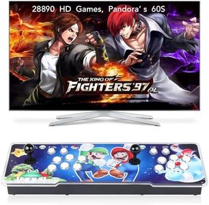 FVBADE [28890 Games in 1 60S Pandora Box Arcade Game Console for PC & Projector & TV,3D Games 1-4 Players Double Joystick Favorite List Game Category Save/Search/Hide/Pause/Delete Games