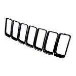 Astra Depot Compatible with 2014 2015 2016 Jeep Grand Cherokee Grille Grill Cover Inserts Kit 7pcs Glossy Black