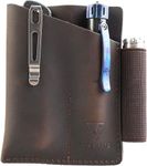 VIPERADE PJ12 EDC Leather Sheath, Multitool Sheath/Tools Holster/Knife Belt Sheath/Flashlight Sheath for Leatherman Multitools/Knife Sheath, Handmade Organizer Sheath with 2 Pockets - Brown