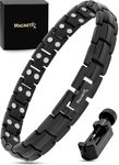 MagnetRX® Women's Ultra Strength Magnetic Bracelet - Effective Titanium Magnetic Bracelets for Women - Adjustable Bracelet Length with Sizing Tool for Perfect Fit (Black)