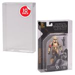 EVORETRO Action Figure Display Case for 6 in Star Wars Black Series Archive 50th Carded - 10 Pack - Clear 0.40 mm Thick PET Plastic Protective Box Case Storage - Keep Your Collection in Mint Condition