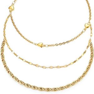 hoduar Bracelet de Cheville en Acier Inoxydable pour Femmes, Bracelets de Cheville Coeur délicats Qui ne se fanent Pas