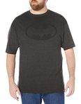 Warner Bros. Men's Basic Logo Outline T-Shirt, Charcoal Heather, 3XL