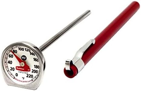 Rubbermaid Commercial Products Food/Meat Instant Read Thermometer, Pocket Size, Dishwasher Safe, Red, For Meat/Food Cooking and Grilling/Oven