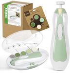 haakaa Baby Nail Trimmer Electric Baby Nail Clippers Kit for Newborn, Toddler or Adults Fingernails and Toenails Care with Extra 4 Replacement Pads New Combo, Meadow