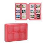 kwmobile Game Card Case Compatible with Nintendo 3DS Games - Protection for Up to 22 Games - Dusty Pink