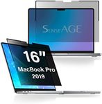 SenseAGE Magnetic Privacy Screen Filter for MacBook Pro 16 inch, Easy On/Off Anti-Blue Light, Anti-Glare Privacy Screen Protector, Compatible with Apple Mac Laptop 16 inch (2019)