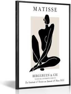 Foduuo Wall Art for Living Room Bedroom Decor, Framed Waterproof Canvas Abstract Painting Poster Trendy & Modern Art Poster Bathroom Decor Wall Art