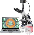 Swift Compound Trinocular Microscope SW380T,40X-2500X Magnification,Siedentopf Head,Two-Layer Mechanical Stage,with Swiftcam 5 Megapixel Camera and Software Windows/Mac/Linux and USB 3.0 Cable