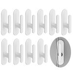 Grevosea 10 Pieces Blind Cord Winder Safety Blind Cord Hooks Blind Cord Holder Adhesive Wall Hook Wrap Cleats Children Proofing for Home Office Window Blinds Curtains Sun Shades Ropes White