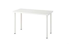 Ikea LINNMON/ADILS Fibreboard, Acrylic , Particleboard, Plastic , Steel, Epoxy/polyester powder coating, Polypropylene plastic Table (White, 120x60 cm /47 1/4x23 5/8")