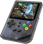 DREAMHAX RG300 Portable Game Console with Open Source System Preload 10000 Games, Handheld Video Games Player with 16G + 32G TF Card 3 Inch IPS Screen, Arcade Retro Games Gifts (Black Transparent)