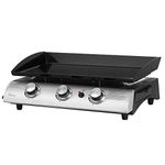 Gas BBQ 3 Burner Plancha in Stainless Steel