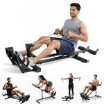 Durafit91™ Scullos Rowing Machine with AB Trainer | Home Gym Fitness Equipment | 150 Kg Capacity | LCD Display