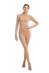 Full Bodysuit Womens Costume Without Hood Spandex Zentai Unitard Body Suit, Nude, Large