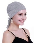 osvyo Bamboo Chemo Headscarf for Women Hair Loss - Cancer Slip On Headwear Turbans Hats caps Sealed Packaging Light FLECKING Gray