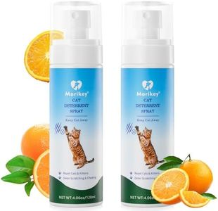 Morikey Cat Deterrent Spray, Natural Cat Repellent Spray for Indoor & Outdoor, Anti-Scratch Deterrent for Furniture, Sofas, Rugs, Curtains, Plants, Alcohol-Free, for Kittens and Cats 8.12 Oz