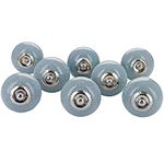 G Decor Blue-Grey Crackle Handmade Design Round Ceramic Door Knobs, Vintage, Shabby Chic, Interior Furniture, Cabinet Wardrobe Cupboard Drawers Pulls Handles (8-Pack)