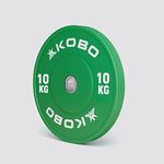 Kobo Bumper Plate/Colour Coded Rubber Olympic Weight Plate 10 Kg x 2 = 20 Kg (IMPORTED)
