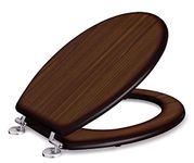 Adshank Toilet Seat Cover | Walnut Effect/Finsh | Non Soft Close type | Adaptable/Suitable for Hindware LARA Commode/toilet/WC | Model AI 1100082E 026 PBn.