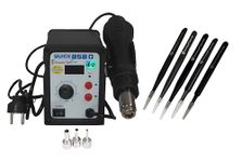 Blazon Tools Original Quick Hot Air Gun 858D BGA Rework Solder Station Blower Hair Dryer Hairdryer Soldering Heat Gun 220V 110V For SMD SMT Welding Repair 5PC ESD TWEEZER SET FREE