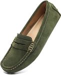 Osslue Women's Army Green Suede Lea