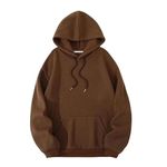 Imsa Moda Latest Hoodies/Sweatshirt Polycotton Hoodies for Running, Gym Warm Travel Hoodies for Men Coffee