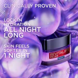 L’Oréal Paris Revitalift Night Cream – Anti-Ageing, Hyaluronic Acid, 50ml