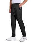 PINSPARK Men's Golf Pants Stretch Lightweight Quick Dry Pants UPF50+ Elastic Waist Pants with Zipper Back Pocket Joggers