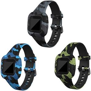 RuenTech intended for Garmin Vivofit jr 3 Bands, Replacement Silicone Wristband Camouflage Watch Straps intended for Kid's Vivofit jr. 3 Fitness Tracker (Camo-3pcs)