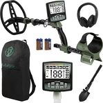Gbnryg Professional Metal Detector for Adults,12" IP68 Waterproof Search Coil with LCD Backlight,5 Modes Gold Detector,Advanced DSP Chip&High Accuracy System for Beach/Gold Hunting