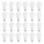 Amazon Basics 60W Equivalent, Daylight, Non-Dimmable, 10,000 Hour Lifetime, A19 LED Light Bulb | 24-Pack