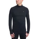 Paradox - Men's Drirelease Merino Blend Long Sleeve Top Base Layer (Black, Medium)