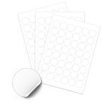 Blank 30mm Circle Labels - 48 Per Sheet, 10 Sheets - Matt White Self-Adhesive Stickers, Printable with Laser or Inkjet Printer