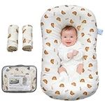 Sofoliana Baby Lounger, Newborn Lounger with Breathable & Soft Cover for Floor, Couch & Travel, 0-24 Months Newborn Babies Essentials Gifts. (2 Cover Included)