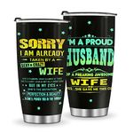 Jekeno Valentines Day Gifts for Husband from Wife: Anniversary Birthday Present for Him, Stainless Steel 20oz Travel Coffee Tumbler Cup for Men, for Boyfriend Husband