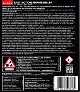 Rentokil Fast Action Mouse Killer Twin Pack – Rodent Control Bait