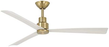 Minka Aire F786-SBR/WHF Simple - 44 Inch Ceiling Fan in Soft Brass with Flat White Blades