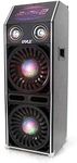 Pyle DJ Dance Passive Speaker System - 1500 Watts Power PA Stereo Dual 10” Woofer 3” Tweeter Full Range Stereo Sound Built-in Flashing Color Lights MP3 File Compatibility - Pyle PSUFM1070P