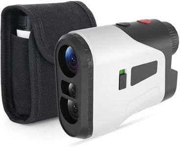 Golf Range Finder with Slope-1200 Yards, High Precision Laser Golf Rangefinder,7X Magnification, Rechargeable Battery Laser Rangefinders with Storage Bag Flag Pole Lock(White)
