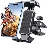 Zewwen Bike Phone Mount, [Upgraded Handlebar Clamp & Ultimate Anti-Vibration] Motorcycle Bicycle Cell Phone Mount, 360° Rotatable Bike Phone Holder for ATV/Scooter Compatible with All 4.7-6.8” Phones