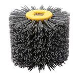 Wire Wheel Brush, Wire Drawing Wheel Brush Burnishing Polishing Wheel Grit #240 Nylon Brush Wheel