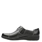 Clarks Women's Cheyn Madi Slip-on Loafer, Black Tumbled Leather, 12 W US