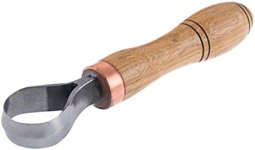 STAMESKY Wood Carving Scorp Knife | Round Carving Tool for Spoons, Bowls, and Cups | Spoon Bowl Carving Tools | Wood Carving for Beginners | Oak Wood Handle with Carbon Steel Blade (1'in Full scorp)