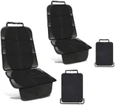 smartpeas Car Seat Protector for Children - Children Seat Pad - Black - Non-Slip, Easy to Clean and Safe – Suitable for Isofix + Free: Foot Protector Car Seat Protector in Universal Fit