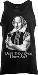 Ann Arbor T-shirt Co. Dost Thou Even Hoist Sir? Funny Workout Weight Lifting Shakespeare Gym Tank Top-(Tank,L) Black