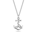 Elli Necklace Women Anchor Pendant Maritime in 925 Sterling Silver